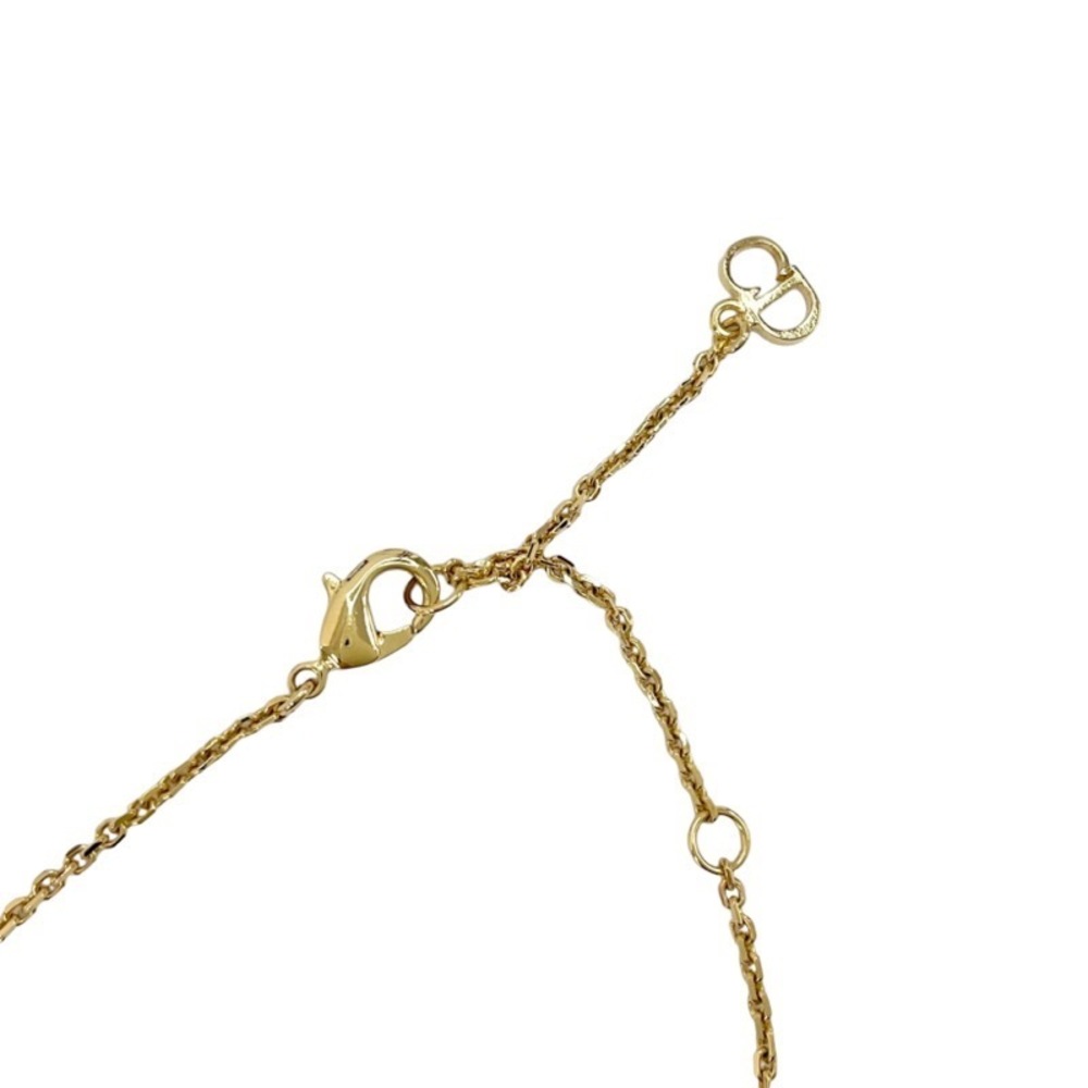 Dior D Rhinestone Necklace Cd Gold Christian Clai… - image 5